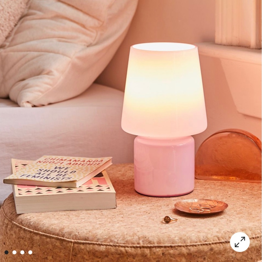 Urban Outfitters Little Glass Table Mushroom Lamp